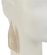 Natasha Accessories Crystal Mesh Drop Earrings