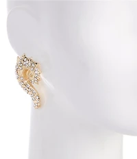 Natasha Accessories Crystal Metal Seahorse Drop Earrings