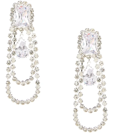 Natasha Accessories Crystal Swag Orbital Earrings