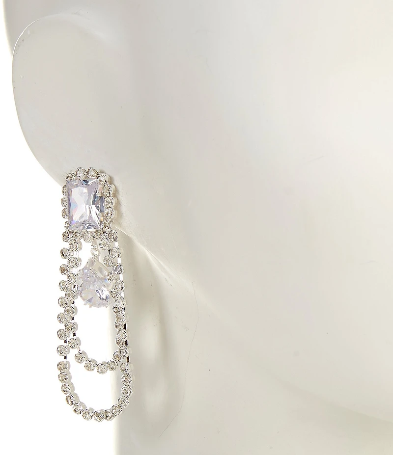 Natasha Accessories Crystal Swag Orbital Earrings