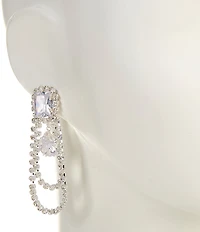 Natasha Accessories Crystal Swag Orbital Earrings