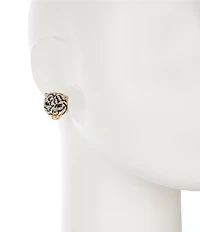 Natasha Accessories Crystal Tiger Stud Earrings