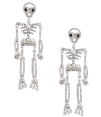 Natasha Accessories Dancing Skeleton Drop Earrings