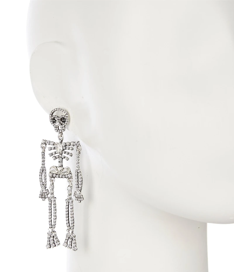 Natasha Accessories Dancing Skeleton Drop Earrings