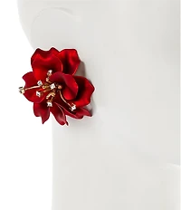 Natasha Accessories Flower Drop Earrings