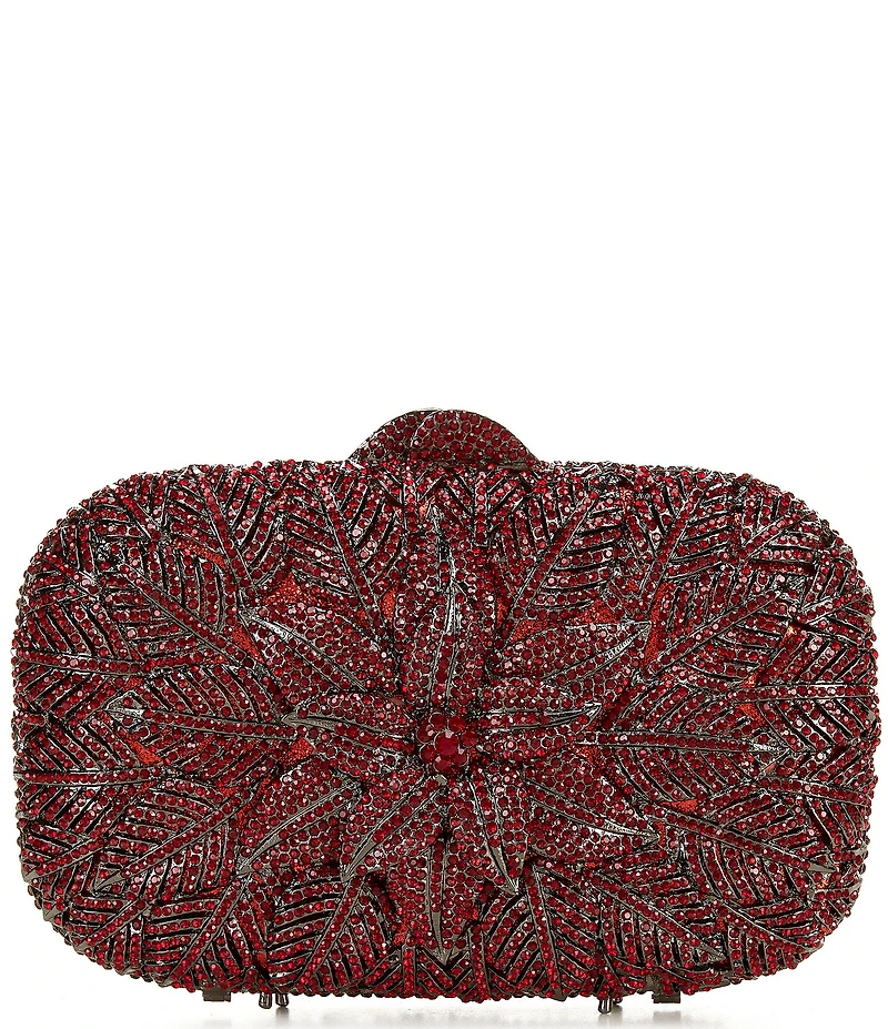 Natasha Accessories Flower Rhinestone Evening Clutch