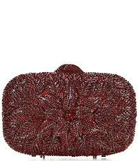 Natasha Accessories Flower Rhinestone Evening Clutch