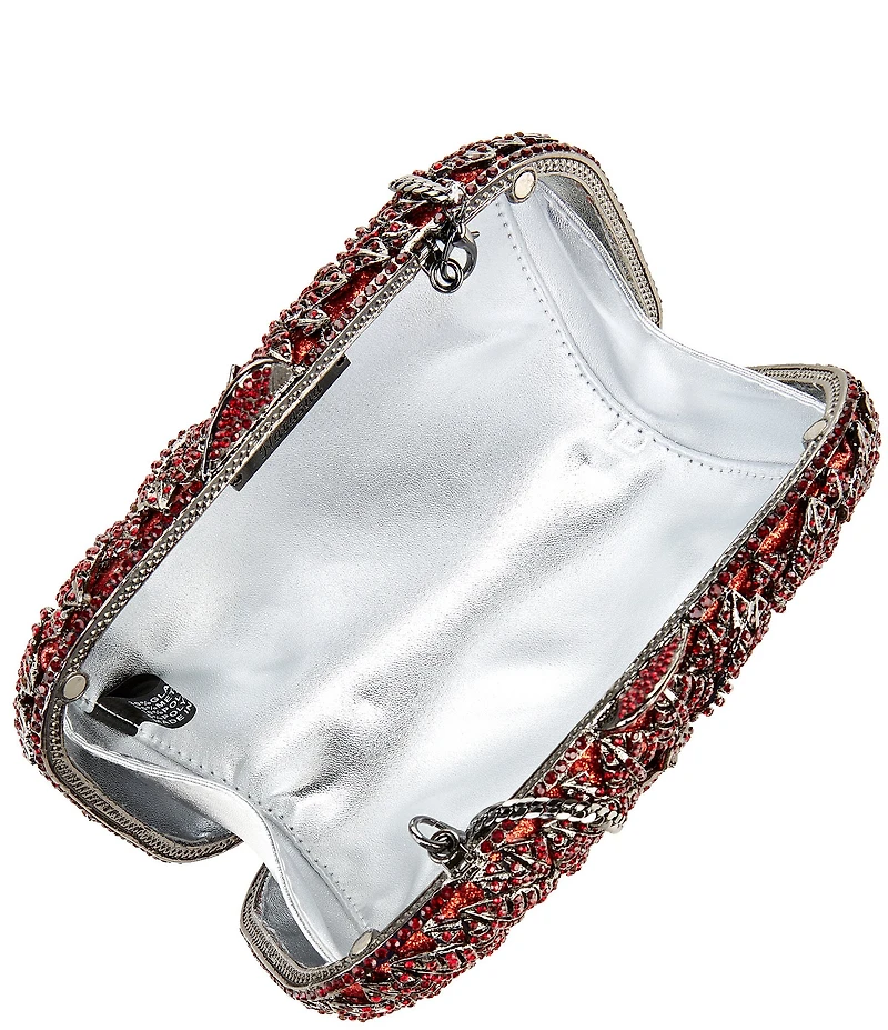 Natasha Accessories Flower Rhinestone Evening Clutch