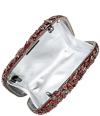 Natasha Accessories Flower Rhinestone Evening Clutch