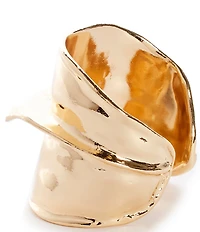 Natasha Accessories Metal Armor Statement Cuff Bracelet