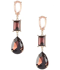 Natasha Accessories Ombre Stone Linear Earrings