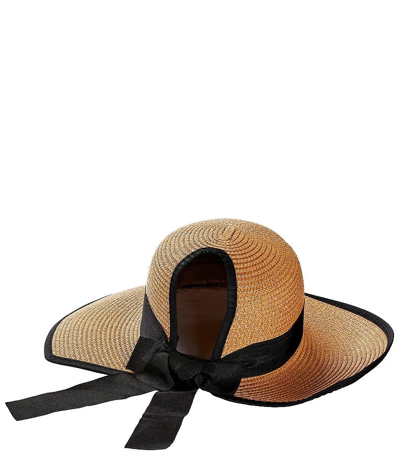 Natasha Accessories Open Back Bow Floppy Hat