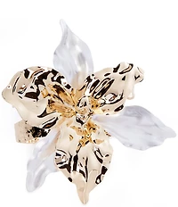 Natasha Accessories Open Flower Cuff Bracelet