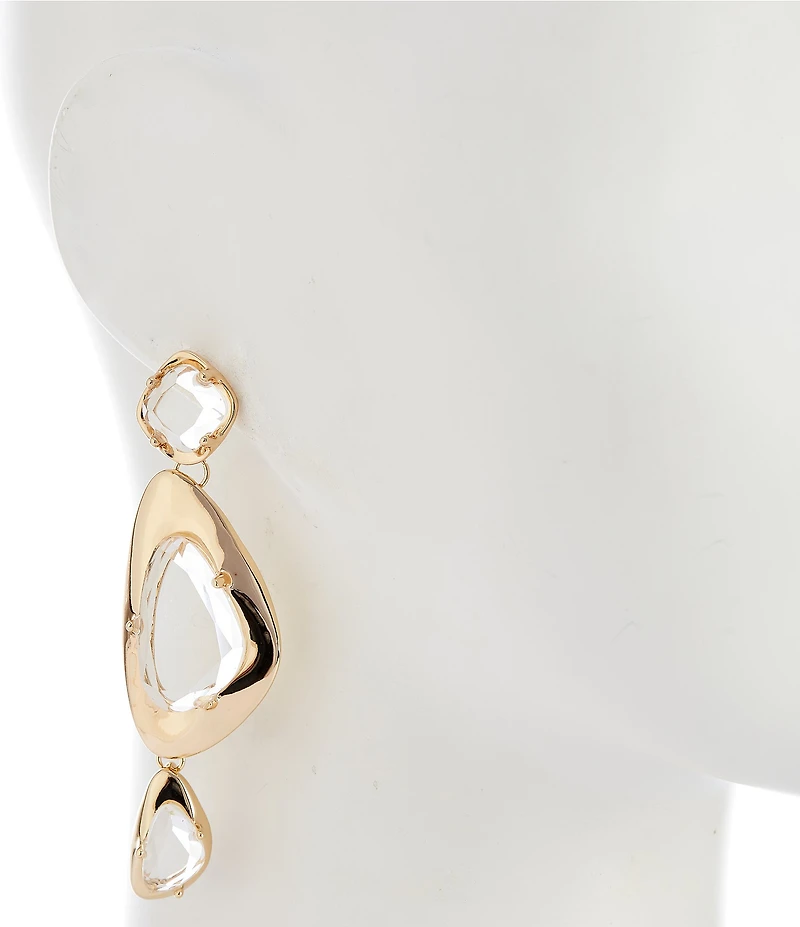 Natasha Accessories Organic Linear Earrings