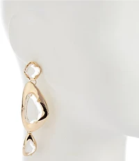 Natasha Accessories Organic Linear Earrings