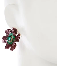 Natasha Accessories Paint Flower Stud Earrings
