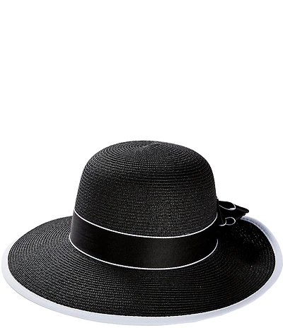 Natasha Accessories Paper Bow Backless Cloche Hat
