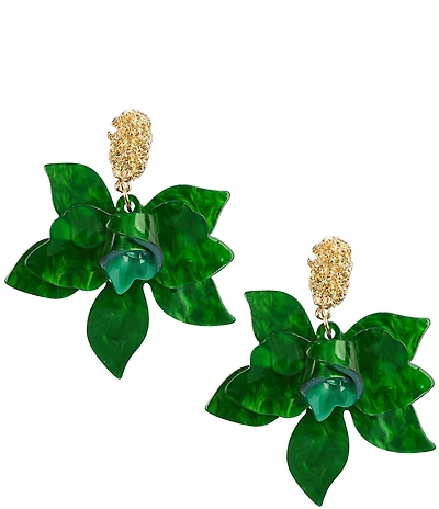 Natasha Accessories Resin Petal Drop Earrings