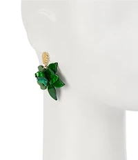 Natasha Accessories Resin Petal Drop Earrings