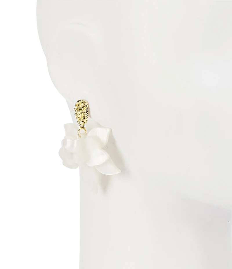 Natasha Accessories Resin Petal Drop Earrings