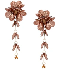 Natasha Accessories Resin Statement Flower Petal Drop Earrings
