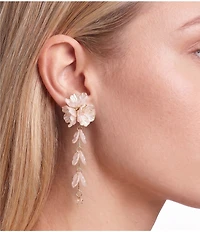 Natasha Accessories Resin Statement Flower Petal Drop Earrings