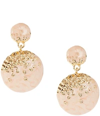 Natasha Accessories Resin Stone Double Drop Earrings