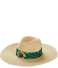 Natasha Accessories Safari Scarf Tie Paper Braid Hat