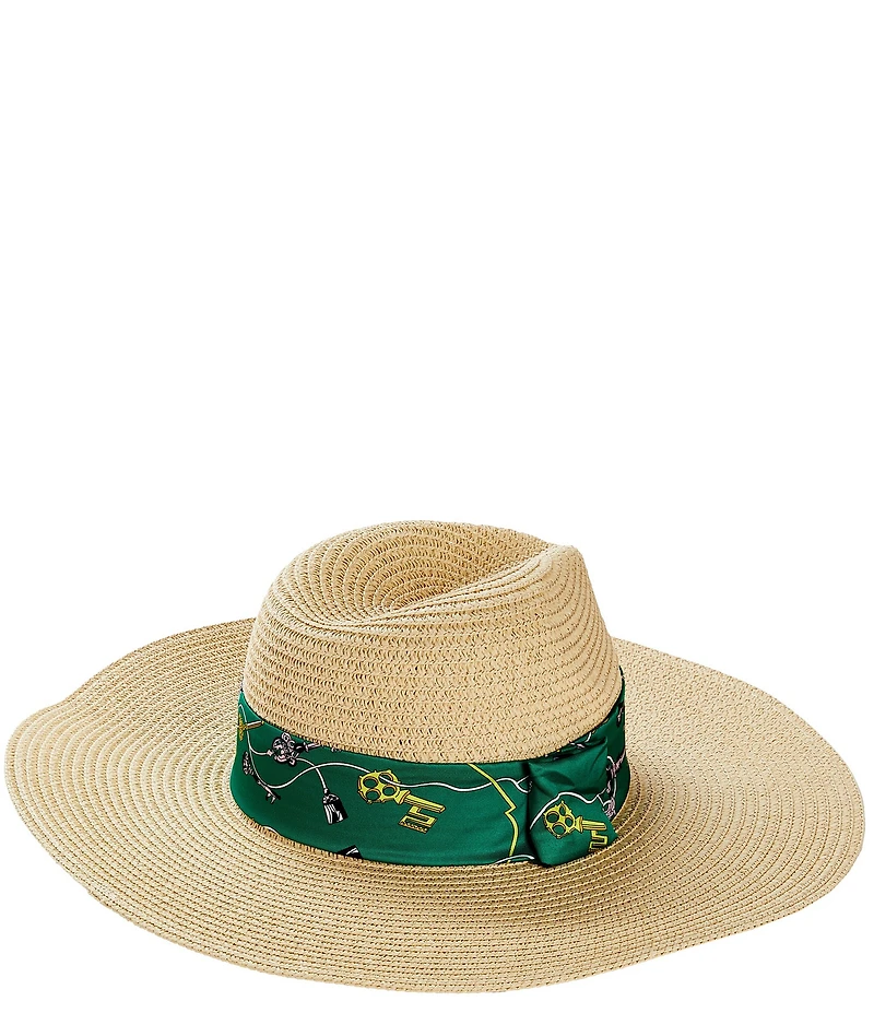 Natasha Accessories Safari Scarf Tie Paper Braid Hat