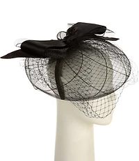 Natasha Accessories Satin Bow Net Fascinator Headband