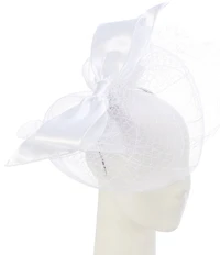 Natasha Accessories Satin Bow Net Fascinator Headband