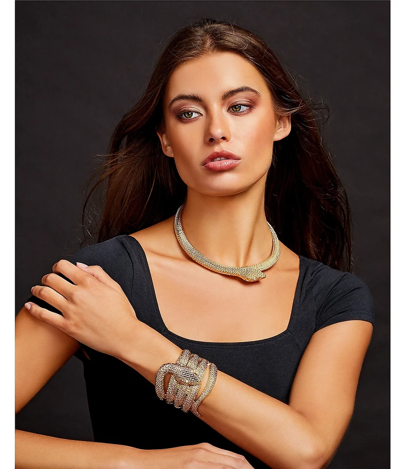 Natasha Accessories Snake Wrap Collar Necklace