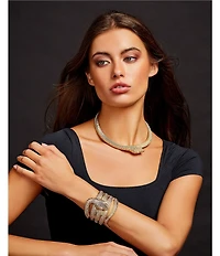 Natasha Accessories Snake Wrap Collar Necklace