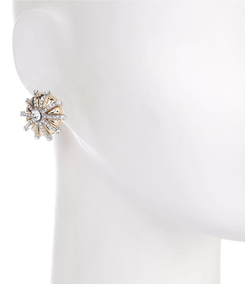 Natasha Accessories Stacked Spike Stud Earrings