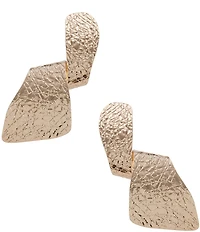 Natasha Accessories Textured Curvy Drop Earrings