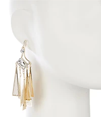 Natasha Accessories Textured Shaky Chandelier Earrings