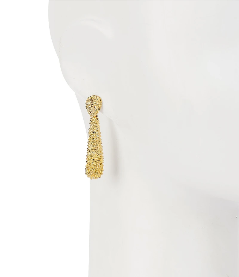 Natasha Accessories Textured Teardrop Drop Earrings