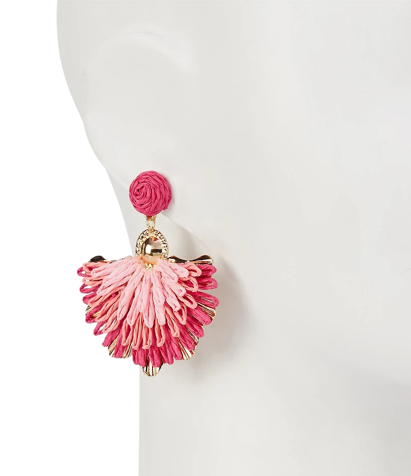 Natasha Accessories Thread Fan Drop Earrings