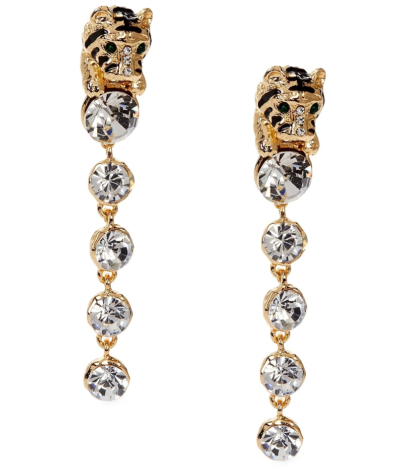 Natasha Accessories Tiger Linear Earrings
