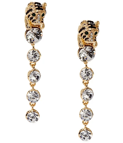 Natasha Accessories Tiger Linear Earrings