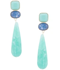 Natasha Accessories Turquoise Drop Earrings