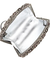 Natasha Accessories Wavy Stones Floral Clutch