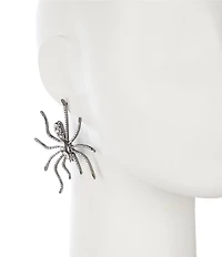 Natasha Accessories XL Crystal Spider Drop Earrings