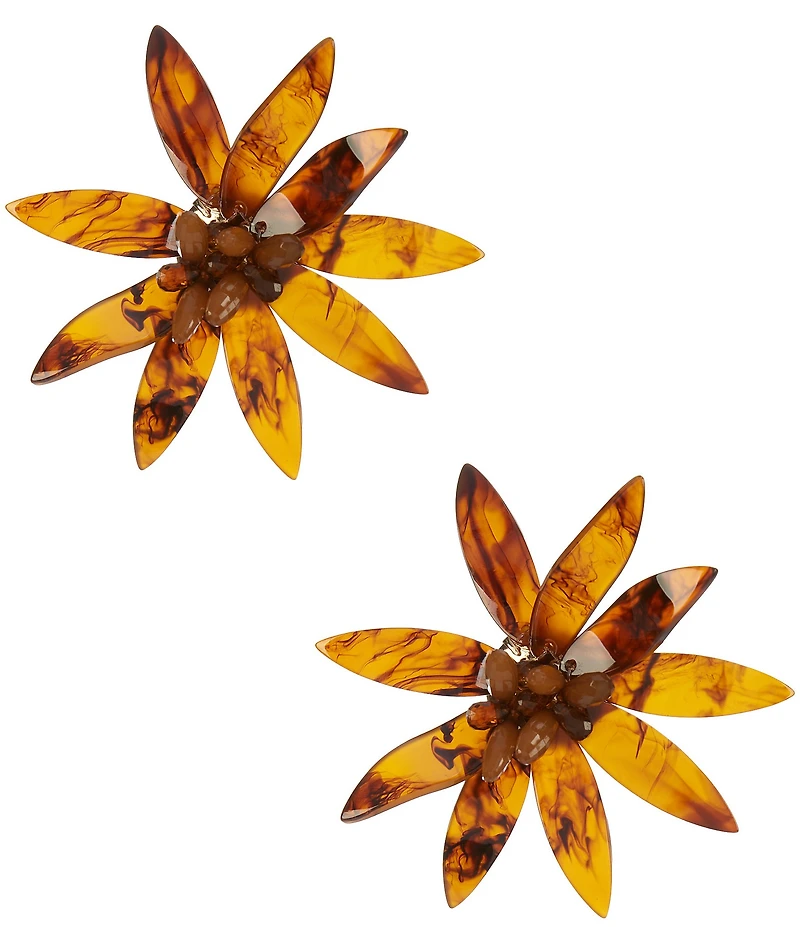 Natasha Accessories XL Flower Stud Earrings