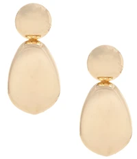 Natasha Accessories XL Metal Teardrop Statement Drop Earrings