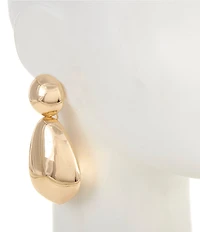 Natasha Accessories XL Metal Teardrop Statement Drop Earrings