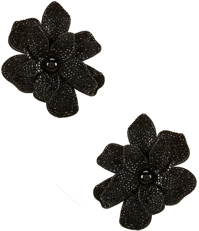 Natasha Accessories XL Stone Flower Drop Earrings