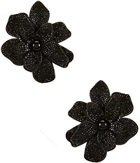 Natasha Accessories XL Stone Flower Drop Earrings