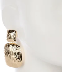 Natasha Accessories XL Stone Square Statement Drop Earrings