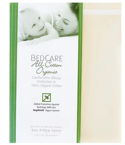 National Allergy® BedCare Organic All-Cotton Allergy and Bed Bug Proof Pillowcase